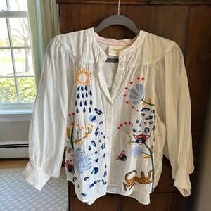 Maeve by Anthropologie embroidered blouse